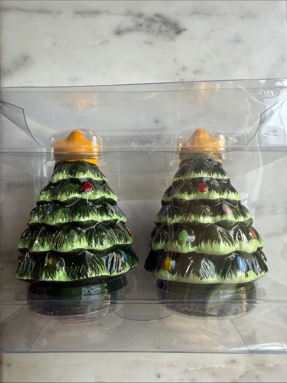 Ceramic Christmas Tree Salt and Pepper Set